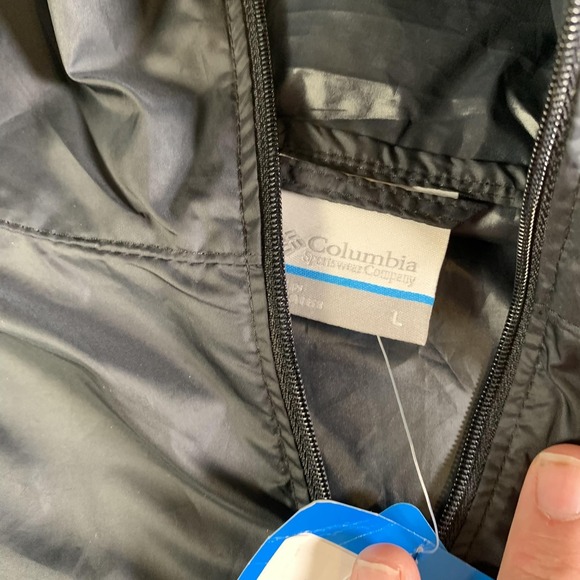 Columbia Jacket Mens Large Black Omni-Shield Windbreaker Center Ridge II NEW - Picture 5 of 11